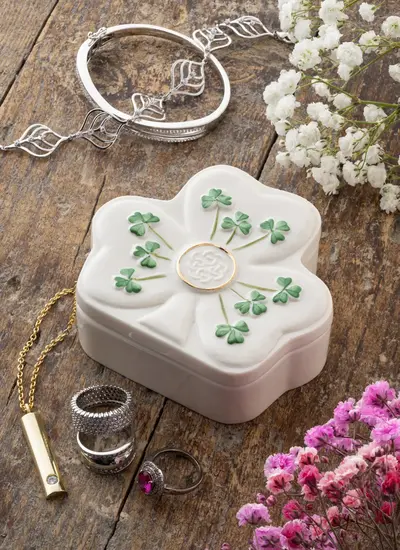 Shamrock Shape Trinket Box